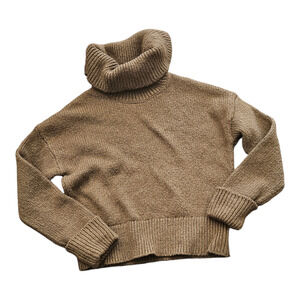 Banana Republic Small Long Sleeve Greenish Brown Knit Turtleneck Sweater